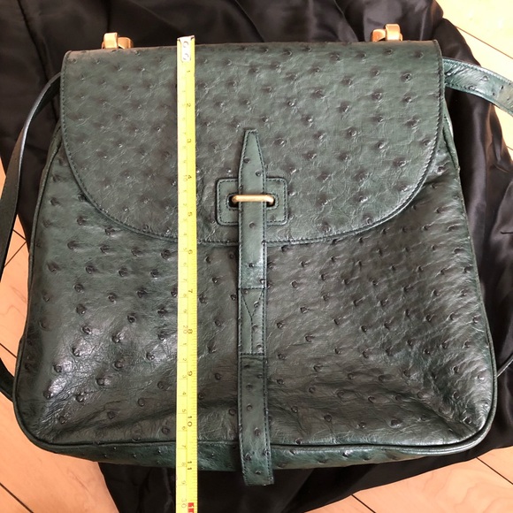 YSL Forrest green ostrich opium bag - Picture 2 of 8